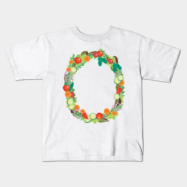 Salad Ring Kids T-Shirt by SWON Design